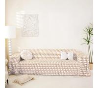 Homewish Love Heart Shaped Sofa Cover Khaki Lattice Plaid Couch Cover Buffalo Checkered Grid Sofa Protectorfor Kids Boys Girls Love Heart Couch Protector,231x381