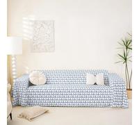 Homewish Love Heart Shaped Sofa Cover Teal Blue Lattice Plaid Couch Cover Buffalo Checkered Grid Sofa Protectorfor Kids Boys Girls Love Heart Couch Protector,231x381