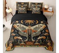 Homewish Mystical Luna Moth Single Duvet Cover Set 7 Piece