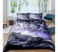 Homewish Ndustrial Gear Comforter Cover Snow Mountain Bedding Set Clock Theme Steampunk Style Duvet Cover Mechanical Device Quilt Cover For Kid Boy Youth Men?Purple 2 Pcs Single Size