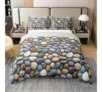 Homewish Pebble Stone Pattern Cotton Single Bedding Sets 1 Pillowcase