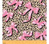 Homewish Pink Coquette Bow Girl Fabric by The Yard