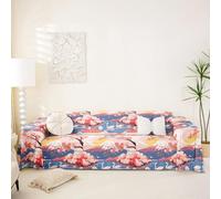 Homewish Pink Japanese Sofa Cover, Japanese Cherry Blossom Pet Friendly Couch Cushion Protector, Romance Spring Floral Sofa Slipcover Mount Fuji Furniture Protector For Pets, Kids, 231x300