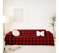 Homewish Plaid Sofa Protector Buffalo Checks Pattern Couch Cover 231x340 Retro Style Grid Sofa Slipcover Lattice Couch Protector