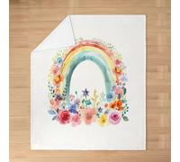 Homewish Rainbow Line Flannel Blanket 40x50 Inch