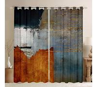 Homewish Rainbow Tie Dye Blackout Curtains Abstract Curtains,Colorful Grunge Curtains & Drapes Vintage Living Room Curtains,Patchwork Window Curtains,Luxury Bedroom Decor 2 Panels,52x90