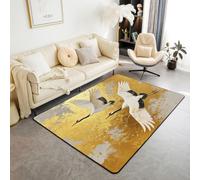 Homewish Red-Crowned Crane Area Rugs for Living Room 100x150cm