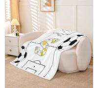 Homewish soccer Fleece Blanket Baby 76x102cm personalized monogrammed s Warm Plush Sherpa Blanket Soccer Ball Pattern Fuzzy Plush Throw Football Court for Bed Sofa Couch