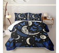 Homewish Starry Moon Celestial Single Quilted Bedspread