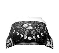 Homewish Sun and Moon 100 Percent Cotton Duvet Cover,Twelve Constellations Zodiac Bedding Set King,Moon Phase Comforter Cover,Yin and Yang Starry Night Astrology Stars Bed Sets with 2 Pillowcases