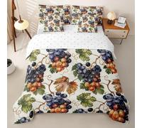 Homewish Vintage Grape Vines Super King Duvet Cover 7 Piece
