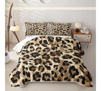 Homewish Vintage Leopard Print Single Quilt Set 2 Piece