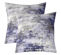 Homewish Watercolor Ombre Throw Pillow Covers,Modern Abstract Pillow Covers,Lavender Grey Tie Dye Batik Cushion Covers,Gradient Grunge Decorative Pillow Covers (Lavender Grey,16x16 Inch Set of 2)