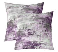 Homewish Watercolor Throw Pillow Covers,Modern Abstract Pillow Covers,Ombre Gradient Tie Dye Batik Cushion Cases,Gradient Grunge Artwork Decorative Pillow Covers (Lilac Grey,16x16 Inch Set of 2)