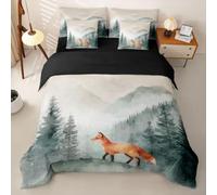 Homewish Wild Fox Bedding Double Bed Set 7 Piece