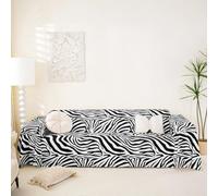 Homewish Zebra Print Couch Cover Zebra Striped Sofa Protector 180x231 Animal Print Nature Wildlife Sofa Slipcover Black White Couch Protector