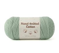Homewit 100% Cotton Yarn Crochet, 275g Large Scroll Knot-Free Cotton Wool for Baby Clothes, Summer Clothing, Hats, Towels, Gloves, Yarn Projects Handcrafts (Cream Green)