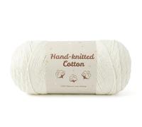 Homewit 100% Cotton Yarn for Crochet, Soft Cotton Baby Yarn for Crochet, 275g Large Scroll Knot-Free Double Knitting Wool for Dishcloths, Baby Clothes, Socks, Lightweight Scarves, Beige