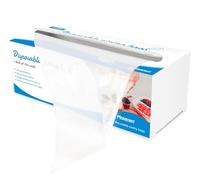 Homewit 100 Pcs Disposable Piping Bags, 21 Inch Clear Plastic Pastry Bags Thickened Large Icing Bag, Clear Icing Piping Bag for Cake Cupcake Dessert Cookies Decoration (53 x 27 cm)