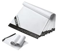 Homewit 60pcs Plastic Mailing Postal Bag 16.5 x 20.5 Inch (420 x 520mm), Large Size Premium Postage Bags Self Seal Packing Packaging Postage Mail Sacks Envelopes Mailers - White