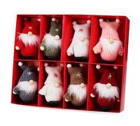 Homewit Handmade Christmas Dolls, 8 Adorable tree Decorations Christmas Ornaments Gift Santa Claus Snowman Tree Toy Doll Hang Decorations for Hang on Tree or Use to Decorate Garlands