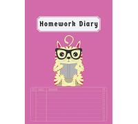 Homework Diary: For Girls and School | Homework Planner Book | 2020-2021 | Back to School Notebooks A4 | 5 Day Week | 100 Pages | Pink