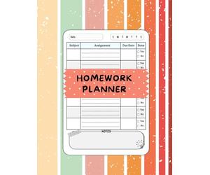 Homework Diary: Track subjects, description and due date | Fun way For Elementary, Middle/High School, College Students or kids to get organised