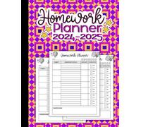 Homework planner 2024-2025: Effortlessly Stay Organized and Conquer Your Classwork with Our Elegant and Colorful Daily Assignment Tracker, Undated, ... to College, Homeschoolers Included!
