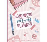 Homework Planner: Assignment Tracking Notebook for Elementary, Middle, High School & College Students