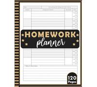 Homework Planner for ADHD Students: A Simple Assignment Journal Notebook for Elementary, College Student, Middle/High School | 120 Pages