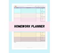 Homework Planner for ADHD Students: Colorful homework planner,Student Assignment Tracker for Students with ADHD.