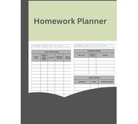 Homework Planner for ADHD Students : Daily Schoolwork Organizer, Goal Tracker With Reward Chart: Undated Assignment Tracker Notebook for Elementary, Middle & High School Boys and Girls