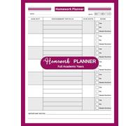 Homework Planner for ADHD Students: Undated Assignment Book for College, Middle & High School