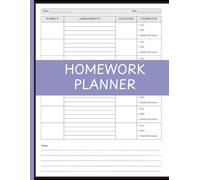 Homework Planner for ADHD Students: Undated Assignment Tracker Journal Notebook for or college students, middle and high school