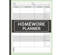 Homework Planner for ADHD Students: Undated Assignment Tracker Notebook for Elementary, Middle, High School, and College (120 Pages, 8.5 x 11 Inches)
