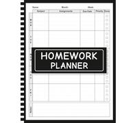 Homework Planner for ADHD Students: Undated Daily and Weekly Assignment Tracker Notebook for Elementary, Middle, High School, and College