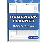 Homework Planner for Middle School ADHD: Undated Daily and Weekly Homework & Assignment Notebook for ADHD Students, Perfect Organizer and Tracker for Middle School and High School Teens