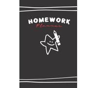 Homework Planner for Students: Daily Assignment Tracker and Record Book for Middle School, High School, or College Students / Black Cover (6x9)