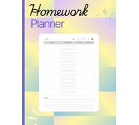Homework Planner: Undated Assignment Book, Notebook for Elementary, Middle/High School College Students