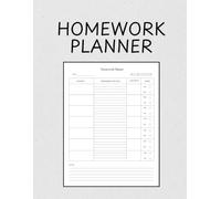Homework Planner: Undated Assignment Tracker for College, Middle & High School ADHD Students
