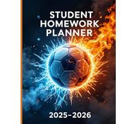 Homework Student Planner 2025-2026 Soccer: Undated Daily Assignment Tracker, Organise Your Schoolwork with Ease,Perfect for football enthusiasts,A4 With 123 Pages.