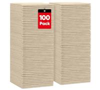HOMEXCEL 100PCS Brown Microfibre Cleaning Cloths Towels, 11.5x11.5 Inch