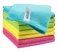 HOMEXCEL Microfibre Cleaning Cloths Rag 8 Pack, 29x29 cm, 4 Colours