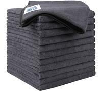 HOMEXCEL Microfibre Cloth 12 Pack,30 x 30 cm Cleaning Cloths，Ultra Absorbent Car Washing Cloth Lint Free Streak Free Cleaning Towels Rags for Car Kitchen Window,Grey
