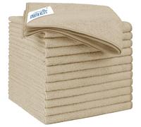 HOMEXCEL Microfibre Cloth 12 Pack,30 x 30 cm Cleaning Cloths，Ultra Absorbent Car Washing Cloth Lint Free Streak Free Cleaning Towels Rags for Car Kitchen Window,Brown