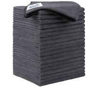 HOMEXCEL Microfibre Cloth 20 Pack, Grey Microfibre Cleaning Cloths, Ultra Absorbent Car Washing Cloth Lint Free Streak Free Cleaning Rags for Car Kitchen Window,30 x 30 cm
