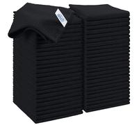 HOMEXCEL Microfibre Cloth Colorful Black, 50 Pack Cleaning Cloths for Kitchen, Lint Free, Scratch-Free, Highly Absorbent, and Reusable Cleaning Rags for House, Window and Glass, Cars, 30 x 30 cm