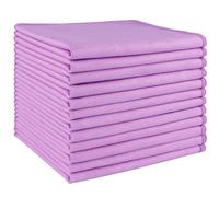 HOMEXCEL Microfibre Glass Cleaning Cloths 12 PK, Lint Free Streak Free, Reusable Cleaning Cloth for Cleaning Windows, Glasses, Mirrors, Screens, Stainless Steel, and More Purple-30X30 CM
