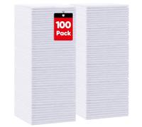 HOMEXCEL White Microfibre Cloth 100 Pack, Highly Absorbent Microfibre Towels for Cars,Lint Free Cleaning Rags for House, Kitchen and Car,30 x 30 cm