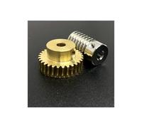 HOMEXO 0.8M 304 Stainless Steel Worm Brass Gear Turbine Worm Gear Set 1:20/30/40/50/60 Teeth Industrial Accessories 1set (Color : Worm 8mm, Size : 30 Teeth-8mm)